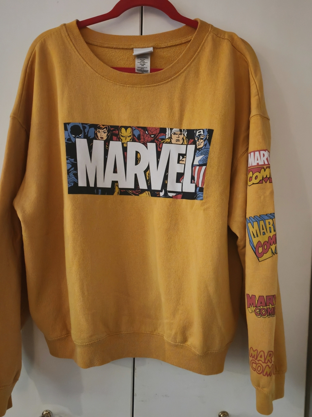 Marvel Graphic Crewneck Sweatshirt - Mustard Yellow